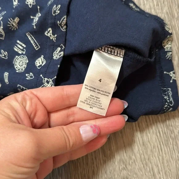 365 Kids All Over Science Print Kid's Back to School T-Shirt Size 4 - Picture 4 of 5